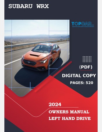 subaru wrx 2024 owners manual